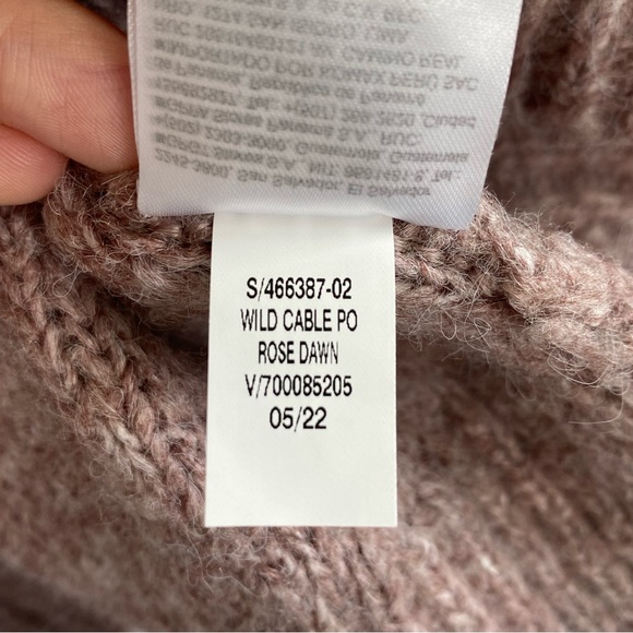 NWOT Old Navy Wool Blend Wild Cable Knit Pullover Rose Dawn Sweater L - Picture 5 of 7